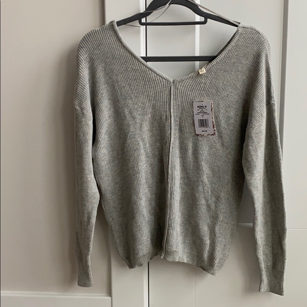 Pink Republic gray knit sweater size S